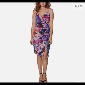 BCBG generation. Purple & black ruched dress